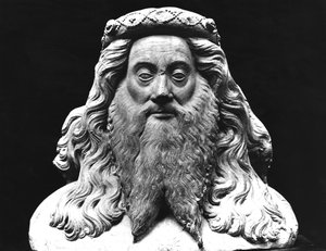 Buste fra begravelsesstatuen af Jean II de Vienne (d.1435), Seigneur af Pagny, med tilnavnet med det lange skæg, original fra det 15. århundrede (gipsafstøbning)