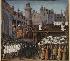 KRUSADER: Richard I ser halshugningen af den muslimske garnison i Acre den 20... af French School