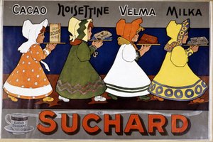 Cacao Suchard - Reklamemærke af French School
