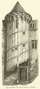 Trappeopgang i et gammelt palæ i Chartres (gravering) af French School
