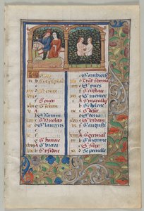Kalenderblad for maj (recto), ca. 1510 (blæk, tempera, guld, pergament) af French School