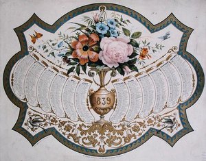 Kalender for 1839, indgraveret af Godefroy Engelmann (1788-1839) c.1838 (farve litho) af French School