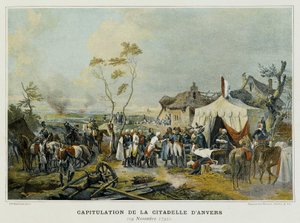 Kapitulation af Citadellet i Antwerpen (Flandern, Belgien), 29. november 1792. af French School