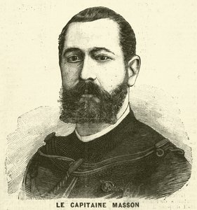 Kaptajn Pierre Masson, fransk soldat og opdagelsesrejsende (gravering) af French School