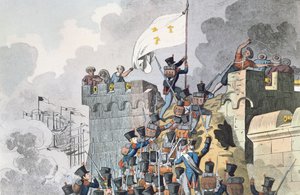 Tilfangetagelse af kejserfortet i Algier i 1830 af French School