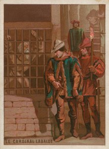 Kardinal Jean La Balue i fængsel i 1469 af French School
