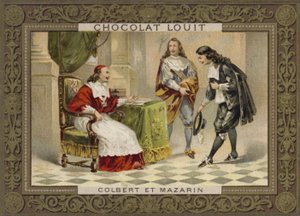 Kardinal Mazarin og Jean-Baptiste Colbert, franske statsmænd, det 17. århundrede