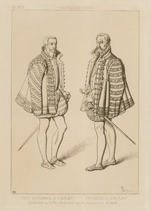 Kardinal Odet de Coligny (1517-1571) og Francois de Coligny (1557-1591) af French School