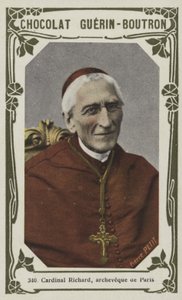 Kardinal Richard, archeveque de Paris (farvet foto) af French School