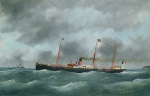 Fragtdampskib, der fører Le Havre Peninsular Companys flag