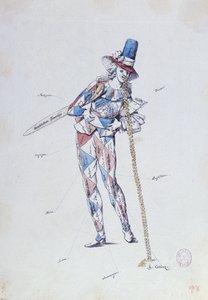Karikatur satirerende franske aristokratiske emigranter, ca. 1792 af French School