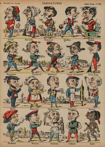 Karikaturer (farvegravering) af French School