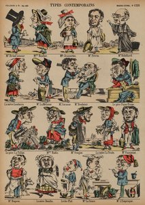 Karikaturer (farvegravering) af French School