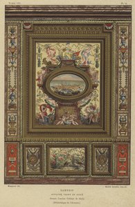 Udskåret, malet og forgyldt panel af French School