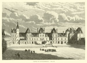 Slottet i Fontainebleau af French School