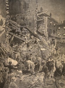 Catastrophe in Biot, illustration fra Le Petit Journal: Supplement illustre, 1898 af French School