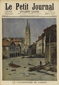 Katastrophale Überschwemmungen in Voiron, Frankreich, 1897