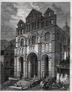 Vor Frue Katedral af Bebudelsen af ​​Puy en Velay (Puy-en-Velay) - indgravering i "La France illustrée: geografi, historie, statistisk administration" af V.-A. Malt brun. 1884 af French School