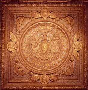 Loft fra soveværelset hos Henri II (1519-59) af French School