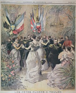Fejringer til ære for den russiske flådes besøg i Toulon, forside af le Petit Journal, 21. oktober 1893 af French School