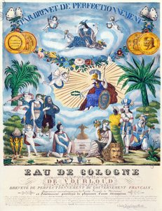 Certifikat for en Eau de Cologne lavet af J.F. Vourloud, ca. 1825 af French School