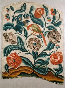 Stoleryg, ca. 1725-50 (broderi på lærred) af French School