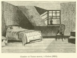 Værelse, hvor Turner døde, i Chelsea af French School