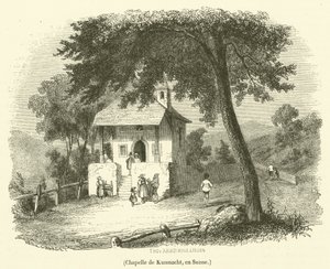 Kapel i Kussnacht, Schweiz (gravering) af French School