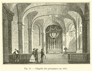Fangernes Kapel i 1830 af French School