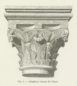 Romansk hovedstad i koret af French School