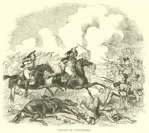 Charge of Cuirassiers (gravering) af French School
