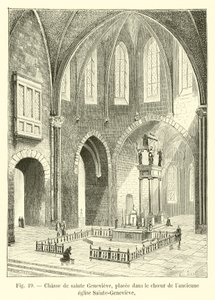 Chase of Saint Genevieve, placeret i koret i den gamle Sainte-Genevieve kirke af French School
