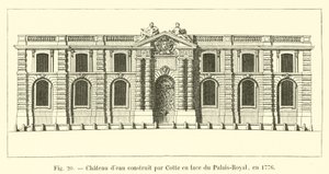 Vandtårn bygget af Cote overfor Palais-Royal i 1776 af French School