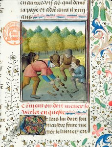 Tjek sporene af en kronhjort fra Livre de la Chasse af Gaston Phebus de Foix (1331-91) af French School