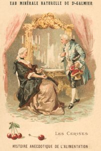 Kirsebær (chromolitho) af French School