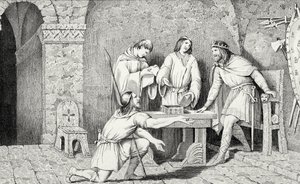 Childeric I (d.481) og historien om de to halvdele af guldmønten, fra 