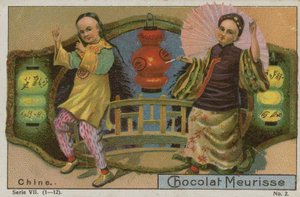 Kina, handelskort til Chocolat Meurisse af French School