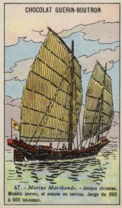 Kinesisk junk (chromolitho) af French School
