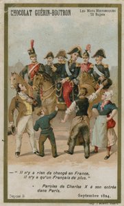 Chocolat Guerin-Boutron byttekort, Historic Words-serien af French School