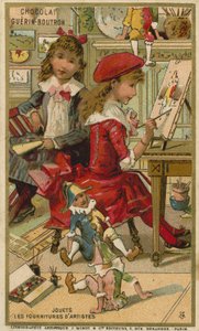 Chocolat Guerin Boutron handelskort af French School