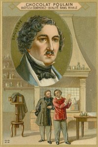 Chokolade Poulain handelskort, Louis Daguerre af French School