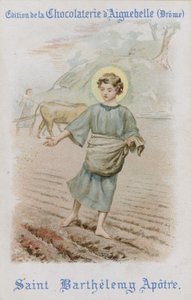 Chokolade fra Aiguebelle trade card (chromolitho) af French School