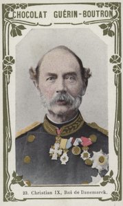 Christian IX, Roi de Danemark (farvet foto) af French School
