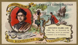 Christopher Columbus, genuesisk opdagelsesrejsende (chromolitho) af French School