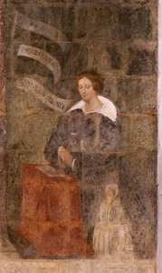 Kirke (Sankt Johannes Døberens Kirke). Interiør. Kapel Saint-Fursy. Vægmalerier. Forherligelsen af ​​Maria (fresko kendt som den gode død). Begynd det 17. århundrede. af French School