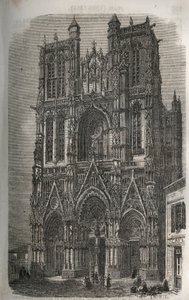 Church Saint-Vulfran (Saint Vulfran) tidligere collegiale i Abbeville i departementet Somme i Frankrig - indgravering i "Histoire de France" af Victor Duruy (1811-1894) - 1882 af French School