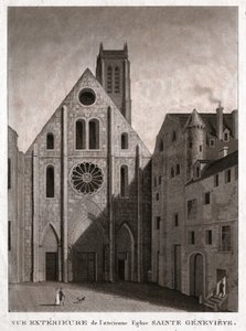 St. Genevieve kirke. (stik, ca. 1810) af French School