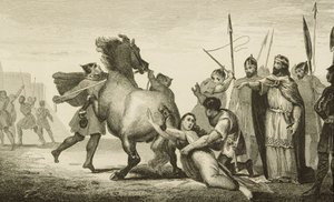 Clotaire II (584-629) ved henrettelse af dronning Brunhilda (d.613) fra 