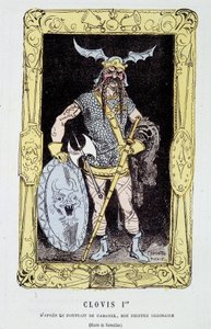 Clovis 1er - i "" History of France Tintamarresque "" af Touchatout af French School