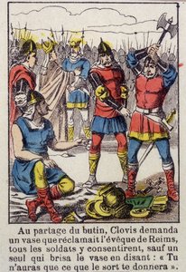 Clovis and the Soissons Vase - Billeddannelse af Epinal fra det 19. århundrede af French School